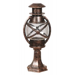 Modi Lighting BSU-68048-BKR-K Kahverengi Boyalı Dış Mekan Aydınlatma E27 Aluminyum Polikarbon Cam 22cm