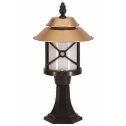 Modi Lighting BSU-68049-BSA-KOP Sarı/Siyah Boyalı Dış Mekan Aydınlatma E27 Aluminyum Polikarbon Cam 30cm