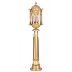 Modi Lighting BSU-68051-BSA-BOP Sarı Boyalı Dış Mekan Aydınlatma E27 Aluminyum Döküm Dip Polikarbon Cam 20cm