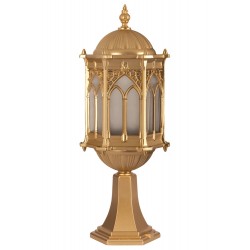 Modi Lighting BSU-68051-BSA-KOP Sarı Boyalı Dış Mekan Aydınlatma E27 Aluminyum Döküm Dip Polikarbon Cam 20cm