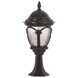Modi Lighting BSU-68052-BSY Siyah Boyalı Dış Mekan Aydınlatma E27 Aluminyum Polikarbon Cam 25cm