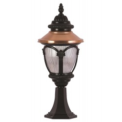 Modi Lighting BSU-68057-BSY-K Kahverengi/Siyah Boyalı Dış Mekan Aydınlatma E27 Aluminyum Polikarbon Cam 25cm