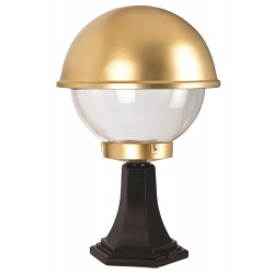 Modi Lighting BSU-68060-BSY-M3-KOP Sarı/Siyah Boyalı Dış Mekan Aydınlatma E27 Aluminyum Polikarbon Cam 30cm