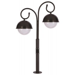 Modi Lighting BSU-68064-2BSY-OP Siyah Boyalı Dış Mekan Aydınlatma E27 Aluminyum Döküm Dip Polikarbon Cam 60cm