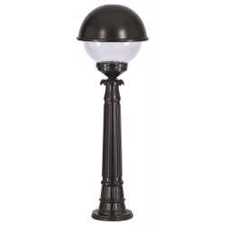 Modi Lighting BSU-68064-BSY-M1-BOP Siyah Boyalı Dış Mekan Aydınlatma E27 Aluminyum Polikarbon Cam 30cm