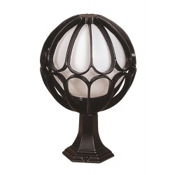 Modi Lighting BSU-68079-BSY-M1-KOP Siyah Boyalı Dış Mekan Aydınlatma E27 Aluminyum Polietilen Cam 30cm