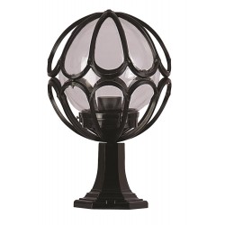 Modi Lighting BSU-68081-BSY-M1-KOP Siyah Boyalı Dış Mekan Aydınlatma E27 Aluminyum Akrilik Cam 25cm