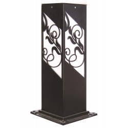 Modi Lighting BSU-68144-BSY-M5-K Siyah Boyalı Dış Mekan Aydınlatma E27 Aluminyum Akrilik Cam 12cm