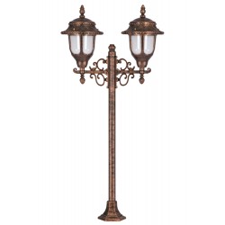 Modi Lighting BSU-68180-2BKR Kahverengi Boyalı Dış Mekan Aydınlatma E27 Çelik Boru ABS Polikarbon Cam 50x25cm