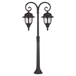 Modi Lighting BSU-68180-2BSY Siyah Boyalı Dış Mekan Aydınlatma E27 Çelik Boru ABS Polikarbon Cam 60x25cm