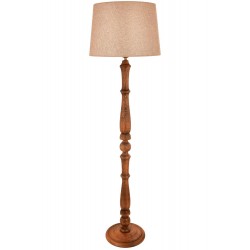 AVONNI LM-9144-1E Ceviz Boyalı Lambader E27 Ahşap Kumaş 45cm