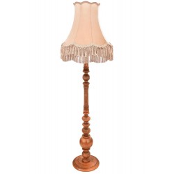 AVONNI LM-9145-1E Ceviz Boyalı Lambader E27 Ahşap Kumaş 50cm