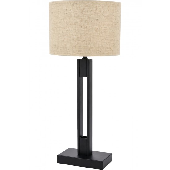 AVONNI ML-9108-1BSY Siyah Kaplama Masa Lambası E27 Metal 35cm