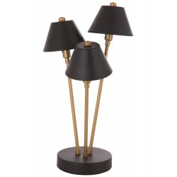 AVONNI ML-9147-3BSY Eskitme/Siyah Kaplama/Boya Masa Lambası E27 Metal 25cm