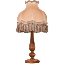 AVONNI ML-9149-1E Ceviz Boyalı Masa Lambası E27 Ahşap Kumaş 35cm